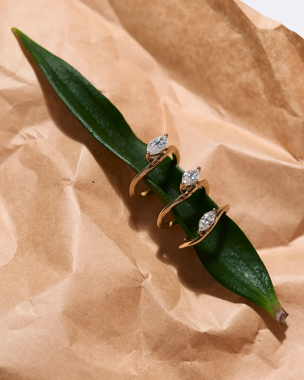 Astra Marquise Natural Diamond Pinky Ring - Image 7