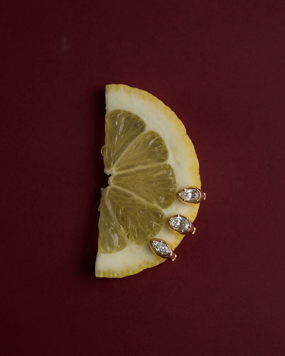 Cleo Pear Diamond Huggies - Image 11