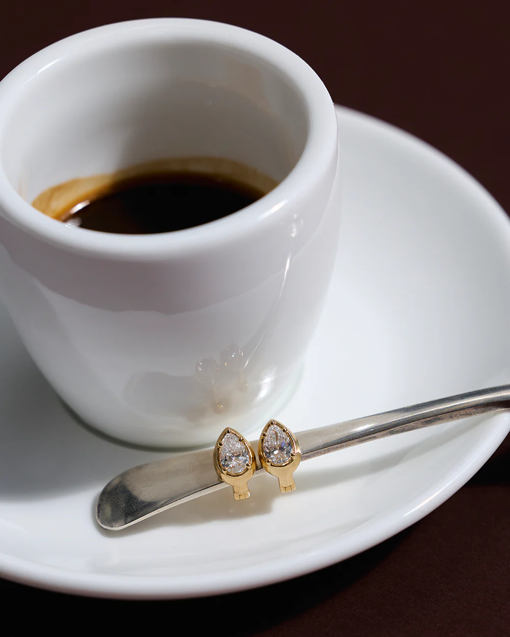 Cleo Pear Diamond Huggies - Image 23