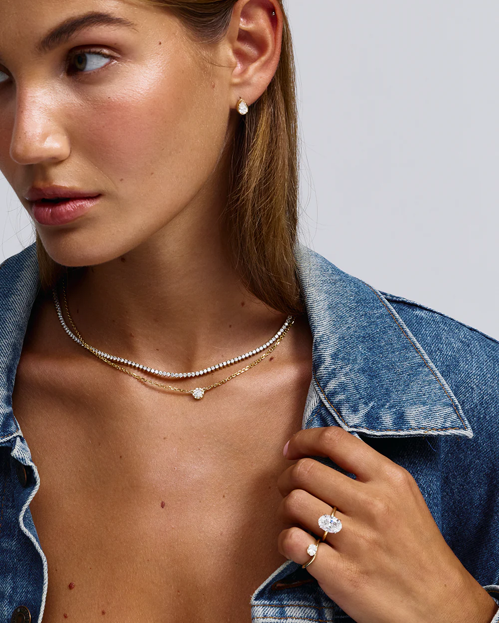 Cleo Pear Diamond Huggies - Image 31