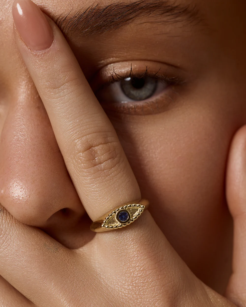 Evil Eye Signet Ring - Image 4