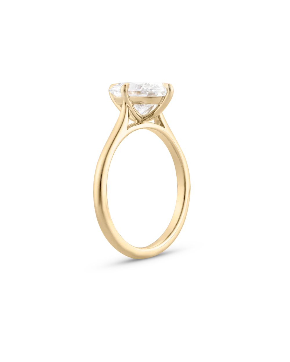 Grace 2ct Compass Set Oval Engagement Ring - Image 4