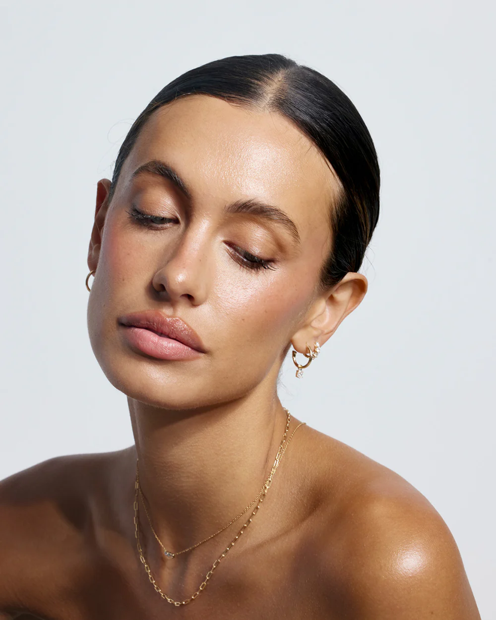 Round Diamond Charmed Hoop Earrings - Image 8