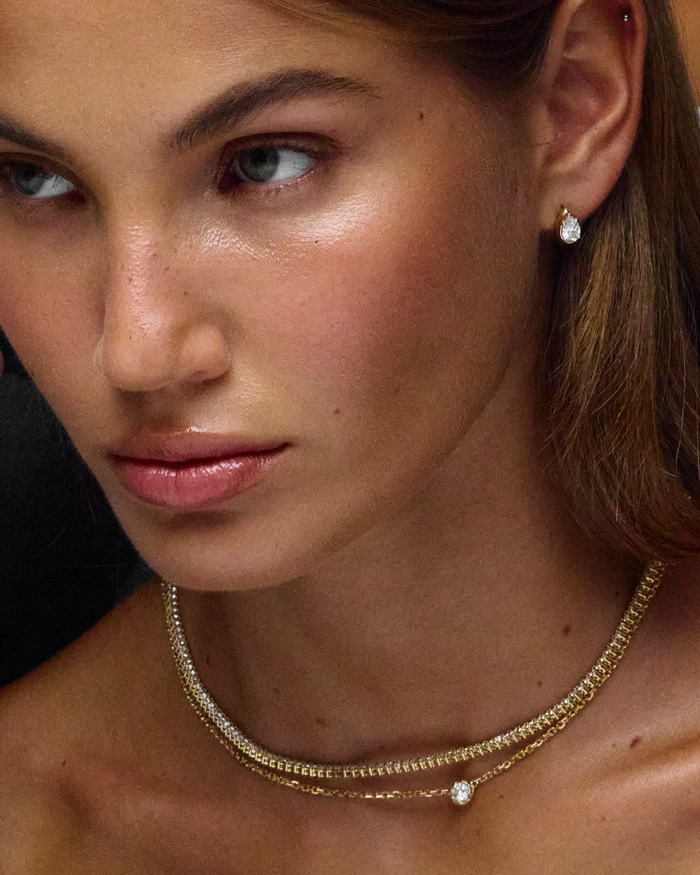 Three Claw Tennis Necklace - Image 3